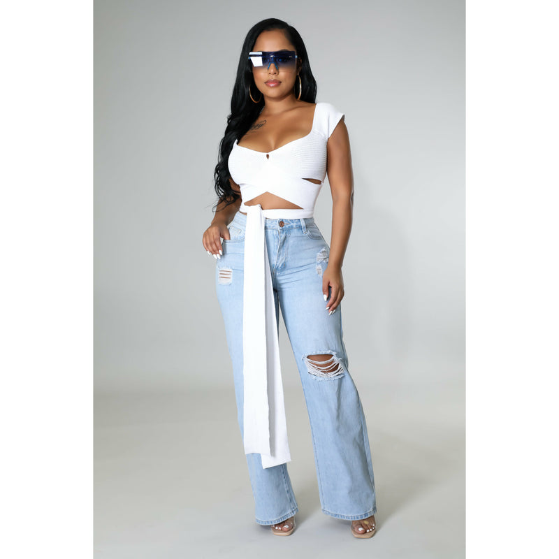 I'm A Lady Wide Leg Jeans - De La Moda NYC