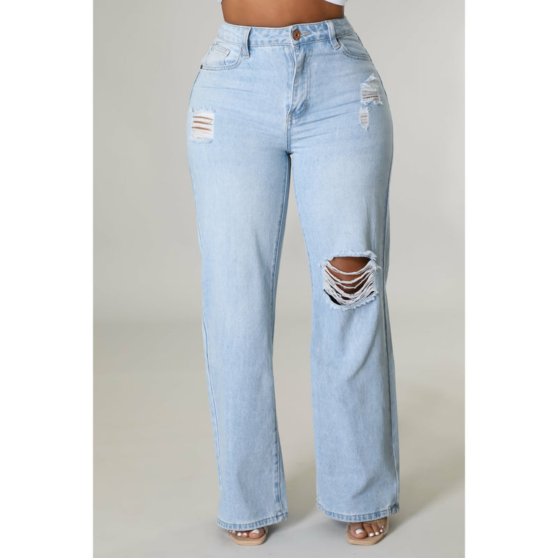 I'm A Lady Wide Leg Jeans - De La Moda NYC