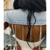 Chained to You Denim Crop Jacket - De La Moda NYC